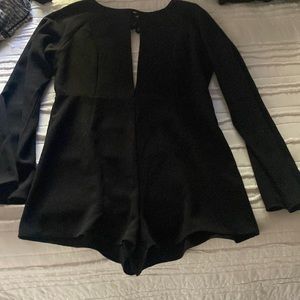 Low cut low back romper
